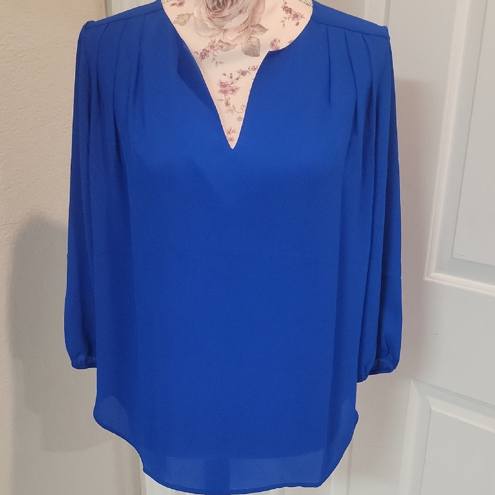 NWT Pleione Royal Blue Women's Blouse